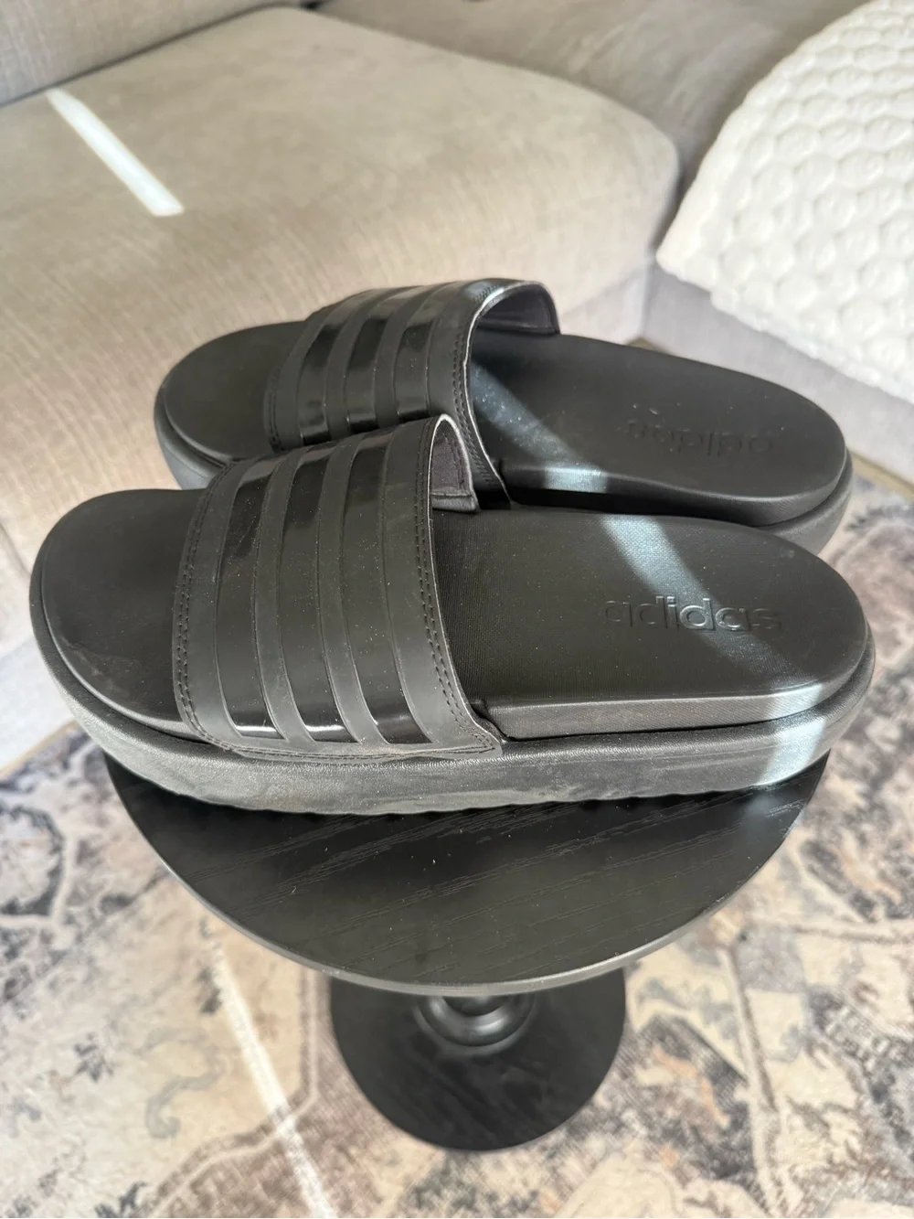 Adidas Women's Adilette Platform Slides Slippers SZ 9